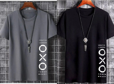 Axxitude Printed Men Round Neck Multicolor T-Shirt