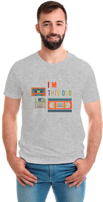 SmarTee Street Printed Men Round Neck Grey T-Shirt