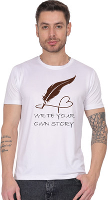 jyoti enterprises Graphic Print Men Round Neck White T-Shirt