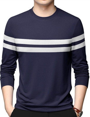 Clickwell Trend Solid Men Round Neck Silver T-Shirt