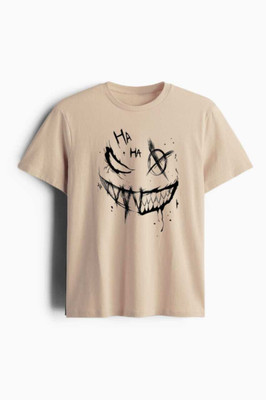 Reeogi Enterprises Printed Men Crew Neck Beige T-Shirt