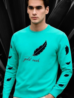 FASHIUM Printed Men Round Neck Green T-Shirt