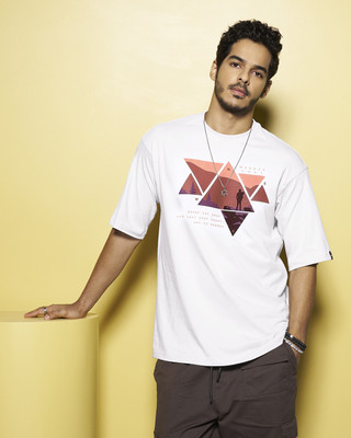 BEWAKOOF Printed Men Round Neck White T-Shirt