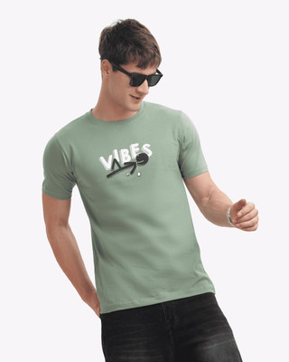 Tillto Graphic Print Men Round Neck Green T-Shirt