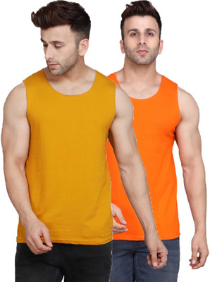 SLOWLORIS Solid Men Round Neck Multicolor T-Shirt