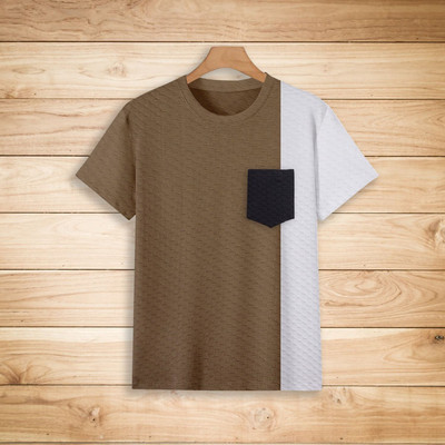 TANNU FAB Self Design Men Round Neck Multicolor T-Shirt