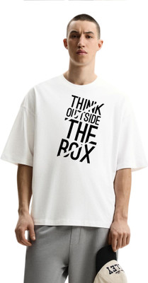 fashnobic Printed Men Round Neck White T-Shirt