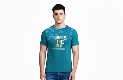 DS CREATIONZ Printed Men Round Neck Multicolor T-Shirt