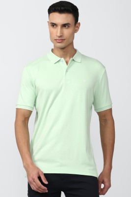 VAN HEUSEN Solid Men Polo Neck Green T-Shirt