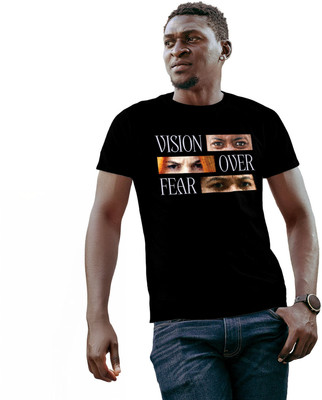 Fighterhero Printed Men Round Neck Black T-Shirt