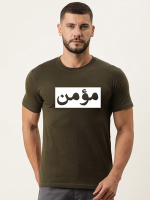 WOLDER Printed, Typography Men Round Neck Black T-Shirt