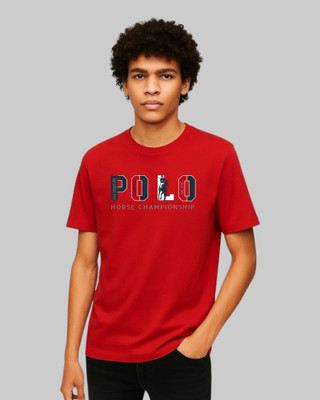 Velvawear Printed Men Crew Neck Red T-Shirt