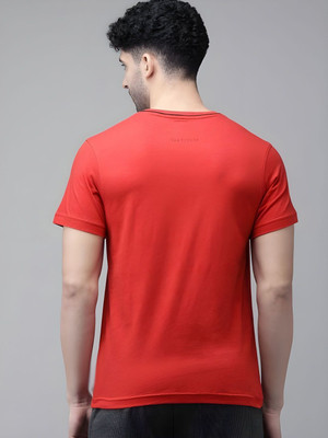SZN Graphic Print Men Round Neck Red T-Shirt
