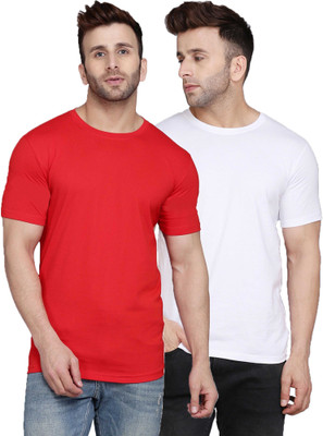 Cryptic Solid Men Round Neck Multicolor T-Shirt