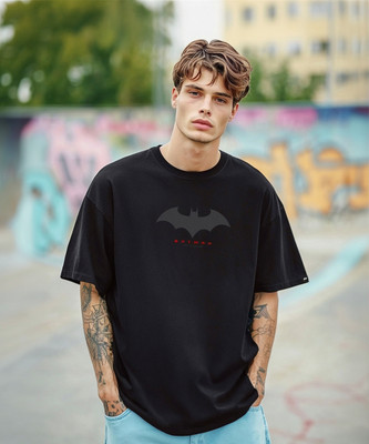 BEWAKOOF Graphic Print Men Round Neck Black T-Shirt