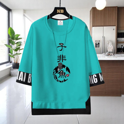 FASHIUM Printed Men Round Neck Green T-Shirt