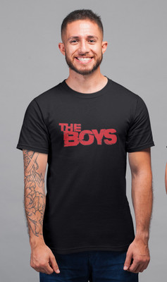 Trendy tshirt Graphic Print, Printed Men Round Neck Red, Black T-Shirt
