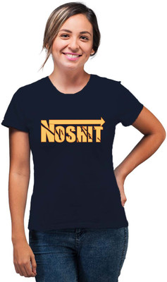 SmarTee Street Printed Women Round Neck Blue T-Shirt