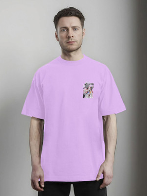 Moda Rapido Printed Men Round Neck Purple T-Shirt