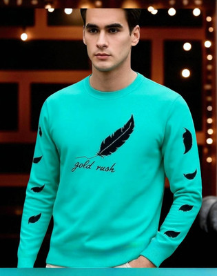 Autna Printed Men Round Neck Green T-Shirt