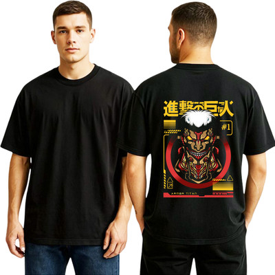 Amuthan aadhan Graphic Print Men Round Neck Black T-Shirt