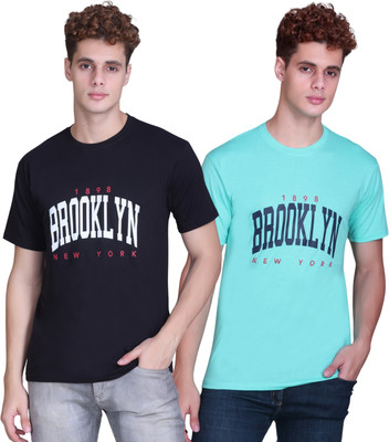 Zeffit Printed Men Round Neck Black, Multicolor T-Shirt