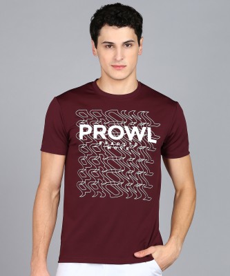 Tiger Shroff - PROWL Typography Men Round Neck Maroon T-Shirt