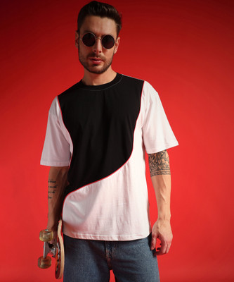 PockMAN Solid Men Round Neck White T-Shirt