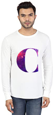 ALNIK Printed Men Round Neck White T-Shirt
