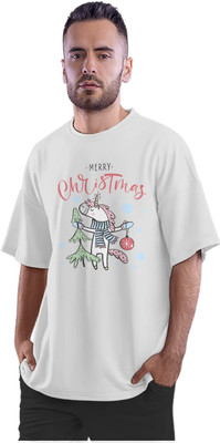 TheFreedomStore Printed Men Round Neck White T-Shirt