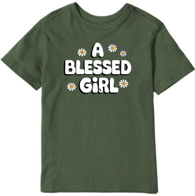 MAYANK CREATION Printed Women Round Neck Dark Green T-Shirt