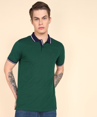 Allen Solly Solid Men Polo Neck Purple T-Shirt