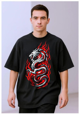 goodsign Printed Men Round Neck Black T-Shirt