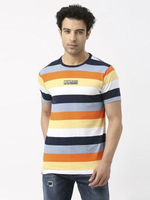 Pepe Jeans Striped Men Crew Neck Multicolor T-Shirt