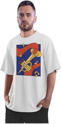 KRYONIX Printed Men Round Neck White T-Shirt