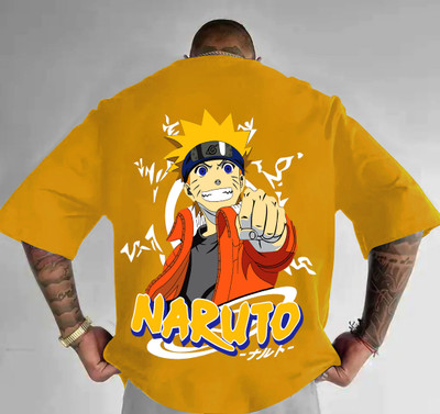 TeeTops Graphic Print Men Round Neck Yellow T-Shirt