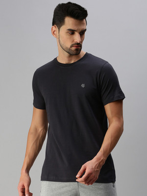 ONN Solid Men Round Neck Grey T-Shirt