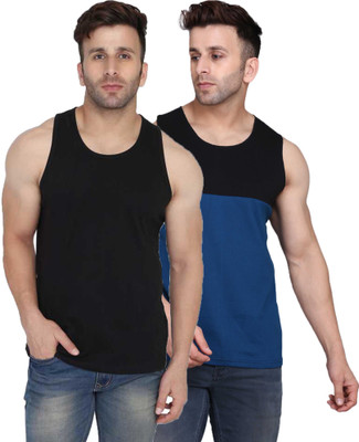 SLOWLORIS Colorblock Men Round Neck Multicolor T-Shirt