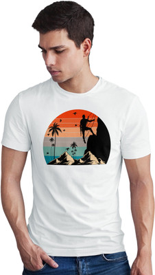 Seek Buy Love Printed Men Round Neck White T-Shirt