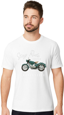 DGC Printed Men Round Neck White T-Shirt