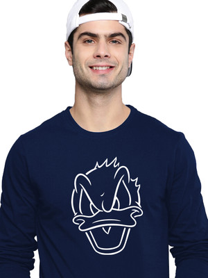 London Crew Printed Men Round Neck Navy Blue T-Shirt