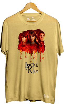 THE PRINT PLATTER Printed Men Round Neck Yellow T-Shirt