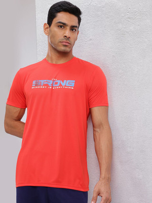 HRX by Hrithik Roshan Printed Men Round Neck Red T-Shirt
