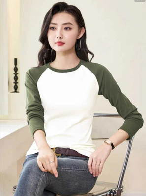 Trendtee Solid Women Round Neck White T-Shirt