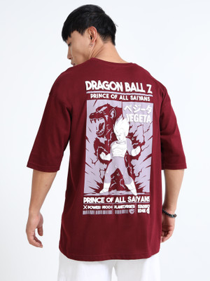 Quco Typography Men Round Neck Maroon T-Shirt