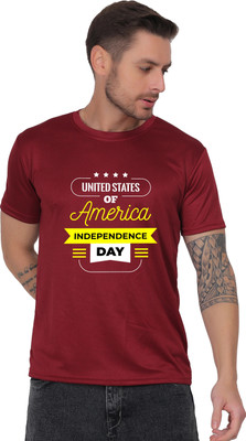 Kritiken Printed Men Round Neck Reversible Maroon T-Shirt