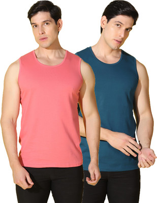 WOOSTRO Solid Men Scoop Neck Multicolor T-Shirt