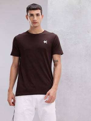 HRX by Hrithik Roshan Printed Men Round Neck Brown T-Shirt