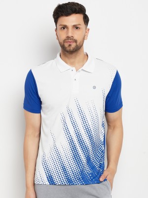 DUKE Printed Men Polo Neck White T-Shirt