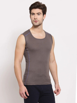 Comio Solid Men Round Neck Grey T-Shirt